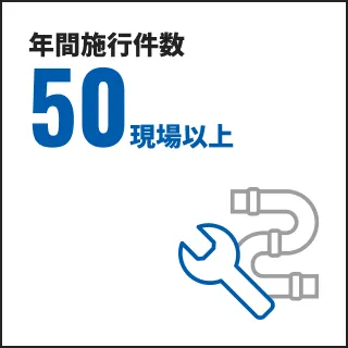 年間施行件数50現場以上